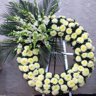 Tripie gladiolas funeral corona